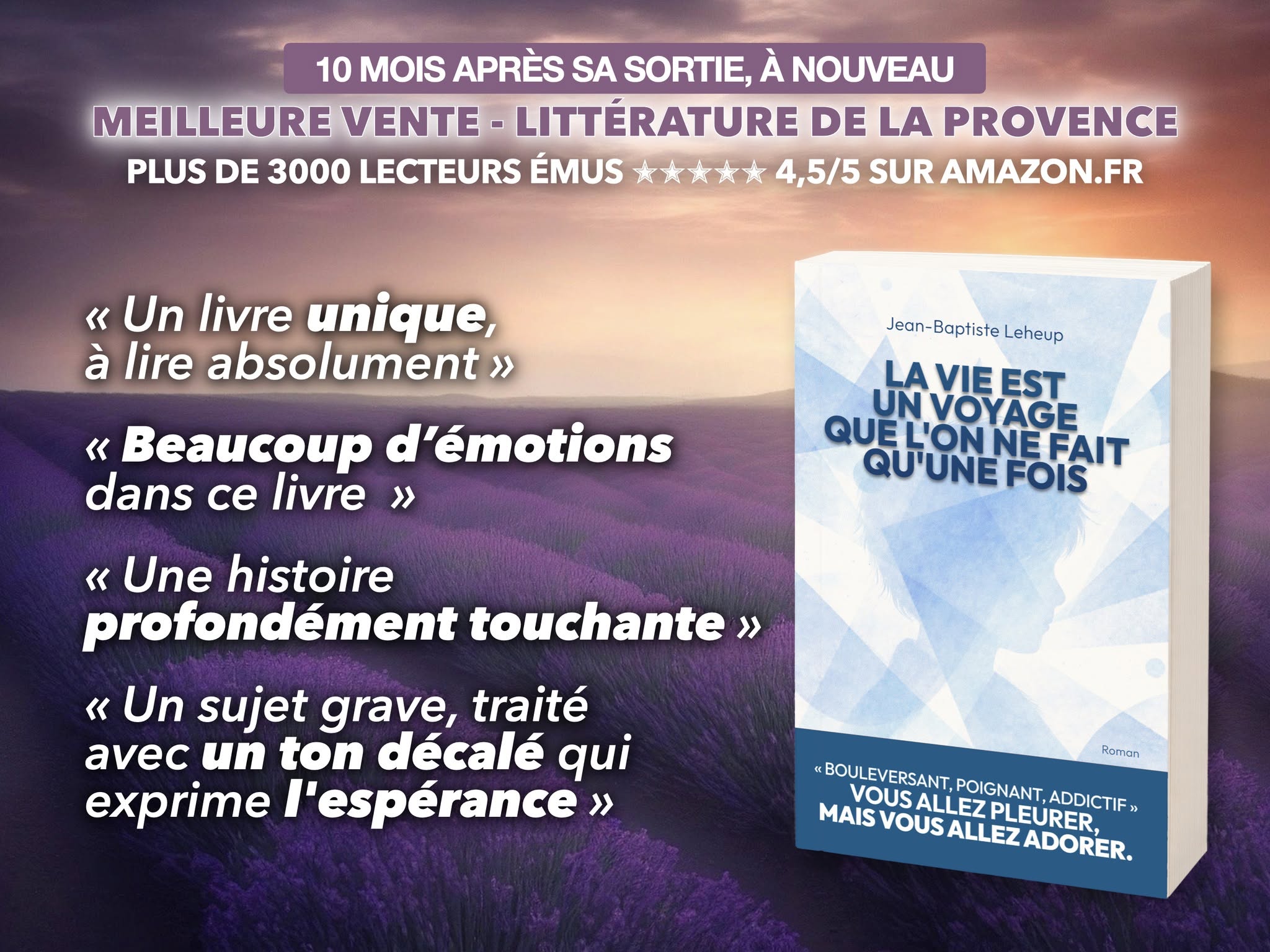 Mon premier roman, de retour en tête du classement Amazon